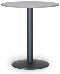 Stolik konferencyjny FILIP II, średnica 80 cm, czarna podstawa, szara