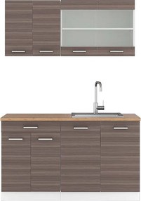 Pojedyncza kuchnia szlachetny szary/biały 140x60x81.6 r-line