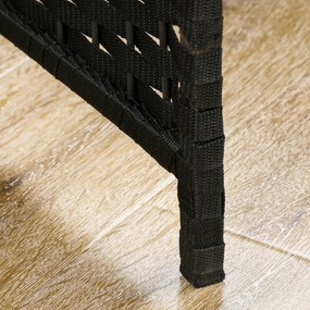 HOMCOM 6-częściowy parawan, składana osłona, zasłona dla salonu, sypialni, biura domowego, Czarny