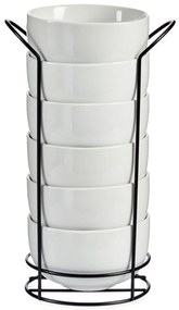 Zestaw misek do zupy na metalowym stojaku, 800 ml