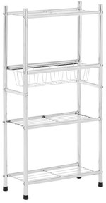 Regał łazienkowy w kolorze srebra z połyskiem 35x68 cm – Premier Housewares
