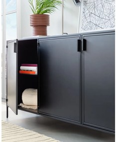 Czarna stalowa komoda 160x72x35 cm Shantay – Kave Home