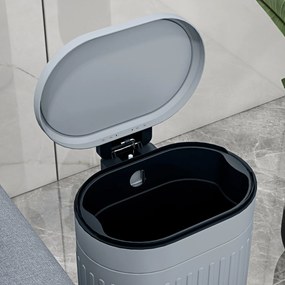 HOMCOM Kosz na śmieci 20L z pedałem, pokrywą, wyjmowanym pojemnikiem wewnętrznym, mechanizm Soft-Close, 36,5 x 31,2 x 45 cm, szary | Aosom PL