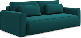 Kanapa 3-osobowa z funkcją spania - z tkaniny welwetowej - morski - KAPUA