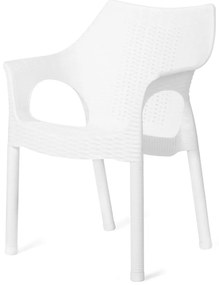 Fotel rattanowy Cambridge Snow 61 x 54 x 80 cm