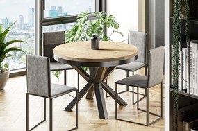 Industrialny stół rozkładany Narvic 120-196 cm