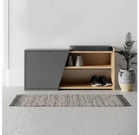 Szafka na buty FIONA 37x104 cm brąz/antracyt