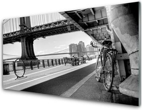 Panel Szklany do Kuchni Rowerowy Szlak nad Mostem