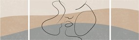 Obraz - Line art kiss (170x50 cm)