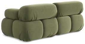 Jasnozielona aksamitna sofa modułowa 190 cm Lokua – Makamii