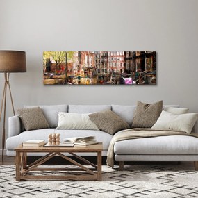 Obraz - Amsterdam, malarstwo (170x50 cm)