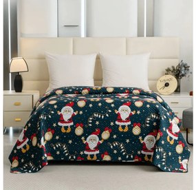 Narzuta na łóżko SANTA, niebieska Rozmiar: 200 x 220 cm
