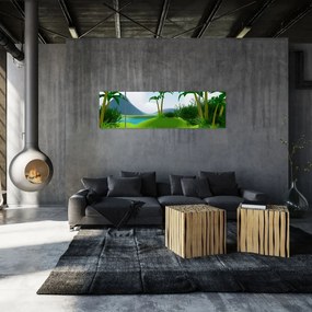 Obraz - Jeziora w dżungli (170x50 cm)