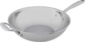 Wok COSY & TRENDY Classic inox 30 cm, wszystkie rodzaje kuchenek w tym indukcja, dno z aluminium kapsułkowanego