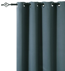 Niebieskozielona zasłona OXFORD 140x250 cm Zawieszanie: Metalowe pierścienie