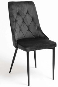 Krzeso Dolphin z czarnego aksamitu