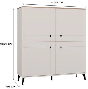 Duża komoda kaszmirowa na nóżkach K7-R13