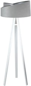 Szaro-biała skandynawska lampa stojąca trójnóg - S024 G2-E55
