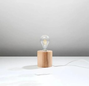 Lampa biurkowa SALGADO naturalne drewno