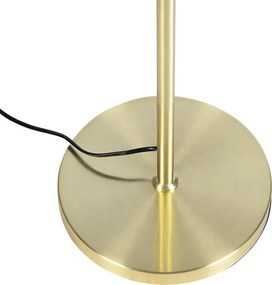 Lampa podłogowa złota/mosiężna z czarnym aksamitnym kloszem 40/40 cm - Parte