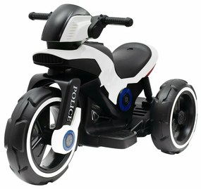 Baby Mix Motocykl elektryczny dla dzieci Police czarno-biały, 100 x 50 x 61 cm