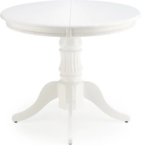 Stół do jadalni z okrągłym blatem William biały