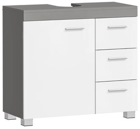 Szafka pod umywalkę IVY, 30x70x64 cm, biała/szara Vasagle