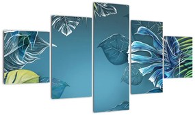 Obraz - Liście roślin tropikalnych (125x70 cm)