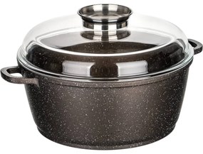 Banquet Garnek nieprzywierający z pokrywką aroma Premium Dark Brown 6,5 l