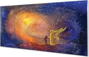 Szkło Ozdobne do Kuchni Człowiek na tle Nieba