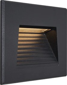 Zestaw 6 nowoczesnych wpuszczanych lamp ściennych czarnych 11,5 cm z LED IP65 - Trem