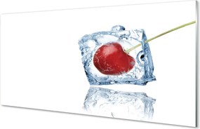 Szkło do Kuchni na Ścianę Kostka Lodu z Wiśnią