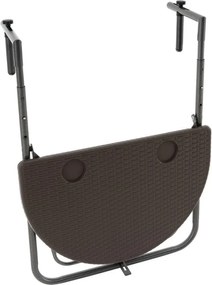 Wiszący rattanowy składany stół - brązowy