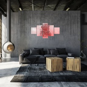Obraz czerwonego dymu (125x70 cm)