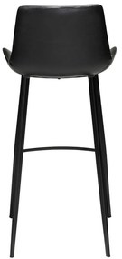 Czarny hoker z imitacji skóry DAN–FORM Denmark Hype, wys. 102 cm