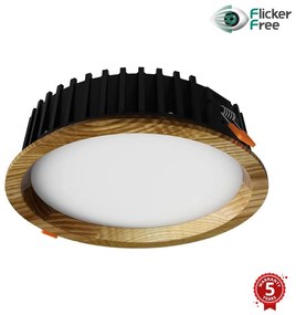 APLED - LED Oświetlenie RONDO WOODLINE LED/6W/230V 4000K śr. 15 cm popiół solidne drewno