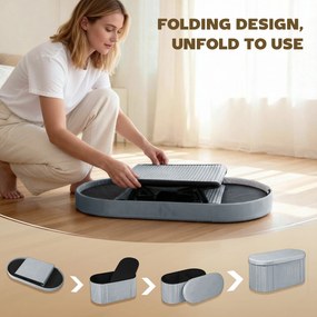 HOMCOM Ławka z miejscem do przechowywania, składana, tapicerowana, z aksamitnym wykończeniem do salonu 76 x 38 x 35 cm, ciemnoszara | Aosom PL