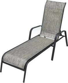 Leżak ogrodowy z regulowanym oparciem ZWC - 52 szary