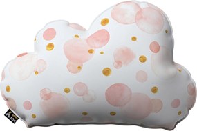 Poduszka Soft Cloud kolor różowy tkanina wzorzysta