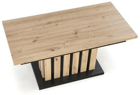 BURETTI Ława Ławostół Stolik kawowy Dąb Artisan Czarny Rozkładana