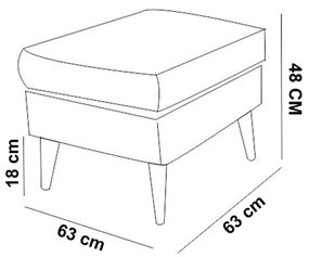 Krzesło Sofia Pouf Sea Green
