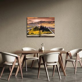 Obraz krajobrazu w książce (70x50 cm)