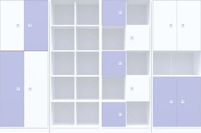 Zestaw mebli do pracowni szkolnych Blox Colours 10, fronty pastelowy fioletowy