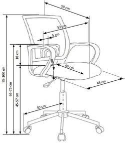 Obrotowy fotel młodzieżowy do biurka R7-L97