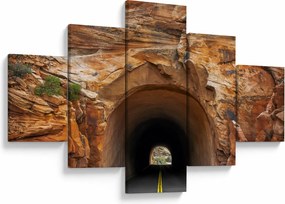 Obraz - tunel w skale (125x70 cm)