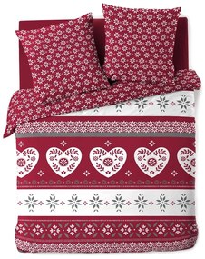 Czerwona bawełniana pościel dwuosobowa 240x220 cm Alpage – douceur d'intérieur