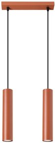 Podwójna industrialna czerwona lampa sufitowa - M058-Maik