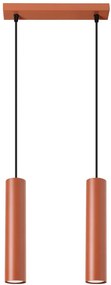 Podwójna industrialna czerwona lampa sufitowa - M058 W2-P28