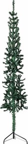 Sztuczna wąska choinka bożonarodzeniowa 120 cm zielona z podstawą