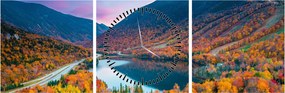 Obraz - White Mountain, New Hampshire, USA (z zegarem) (90x30 cm)